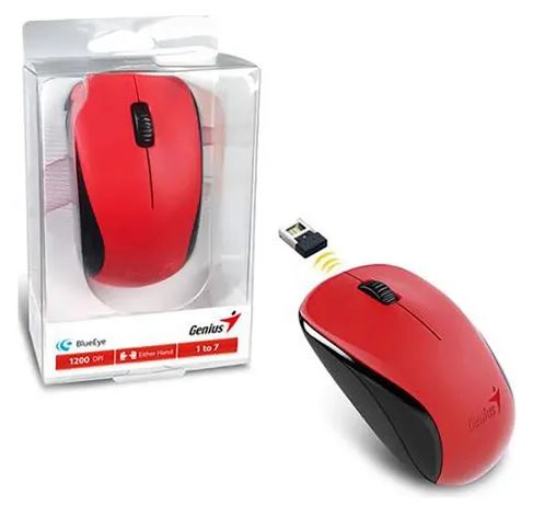 MOUSE INALAMBRICO GENIUS NX-7000 USB ROJO